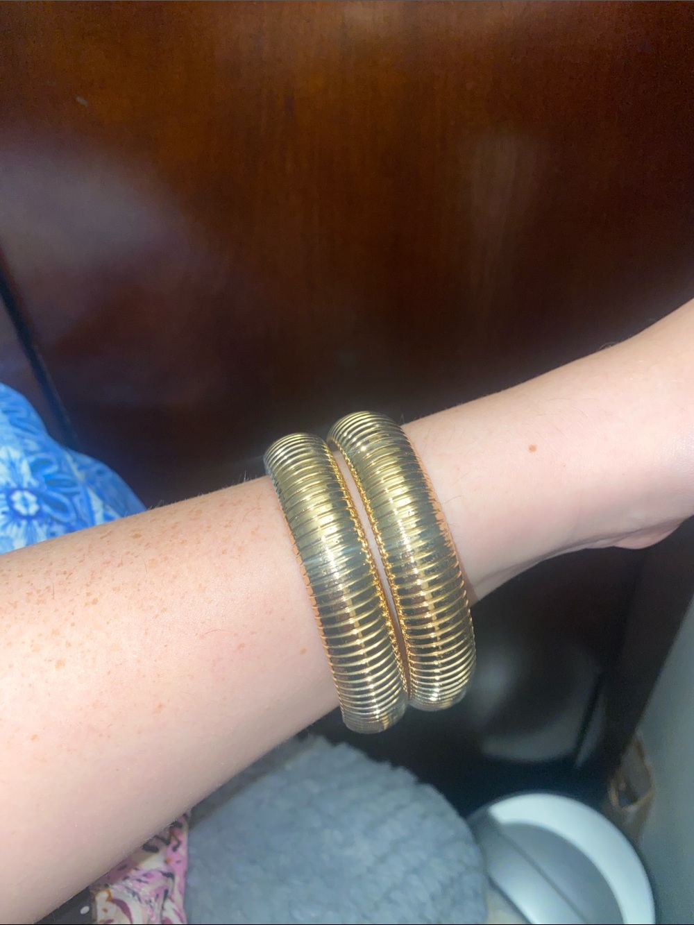 Gold Coil Wrap Bangle Bracelet - Women Accessories